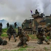 Binh sĩ Mỹ và Hàn Quốc tham gia một cuộc tập trận chung. (Ảnh: AFP/TTXVN)