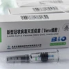 Vaccine ngừa COVID-19 của Sinopharm. (Ảnh: AFP/TTXVN) 
