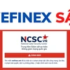 Sàn giao dịch Wefinex như đã bị Trung tâm Giám sát an toàn không gian mạng quốc gia chặn. (Nguồn: NCSC)