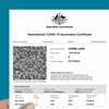 Mẫu giấy chứng nhận tiêm chủng quốc tế do chính phủ Australia cấp. (Nguồn: ABC News).