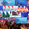Lãnh đạo các nước ASEAN và Ấn Độ tham gia Hội nghị theo hình thức trực tuyến. (Ảnh: Dương Giang/TTXVN)