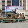 Lực lượng an ninh Sudan tuần tra tại Khartoum. (Ảnh: AFP/TTXVN) 