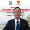 Đại sứ Việt Nam tại Indonesia Phạm Vinh Quang phát biểu tại Hội thảo. (Ảnh: Hữu Chiến/TTXVN)