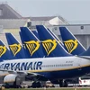 Máy bay của hãng hàng không Ryanair tại sân bay ở Dublin, Ireland. (Ảnh: AFP/TTXVN) 