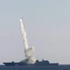 Tên lửa hành trình siêu thanh Zircon được phóng thử từ tàu chiến. (Ảnh: Bộ Quốc phòng Nga) 