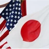 Quốc kỳ của Hoa Kỳ và Nhật Bản. (Nguồn: Kyodo)