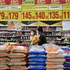 Gạo được bày bán tại một siêu thị ở Bangkok, Thái Lan. (Nguồn: AFP/TTXVN)