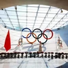 Biểu tượng Olympic tại Bắc Kinh, Trung Quốc, ngày 20/10/2021. (Ảnh: THX/TTXVN) 