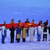 Quốc kỳ Trung Quốc tại lễ khai mạc Olympic mùa Đông Bắc Kinh 2022 tại Sân vận động quốc gia Tổ chim ở thủ đô Bắc Kinh, Trung Quốc, ngày 4/2/2022. (Ảnh: THX/TTXVN) 