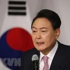 Tổng thống đắc cử Hàn Quốc Yoon Suk-yeol. (Ảnh: AFP/TTXVN)