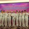 Nhóm nhạc BLANK2Y là Đại sứ danh dự du lịch Hàn Quốc tại Việt Nam. (Ảnh: Nguyễn Cúc/TTXVN)