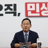 Nghị sỹ kỳ cựu Joo Ho-young, người đã từng kinh qua nhiều vị trí lãnh đạo trong đảng đã được bầu làm Chủ tịch lâm thời. (Nguồn: Yonhap)