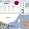 [Infographics] Đường đi của bão số 2 năm 2022 trên Biển Đông