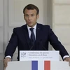 Tổng thống Pháp Emmanuel Macron phát biểu trong một cuộc họp báo tại Paris. (Ảnh: AFP/TTXVN)