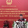 Đại sứ Việt Nam tại Cuba Lê Thanh Tùng phát biểu. (Ảnh: Mai Phương/TTXVN )
