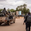 Binh sỹ Burkina Faso được triển khai trên đường phố thủ đô Ouagadougou, ngày 7/7/2022. (Ảnh: AFP/TTXVN)