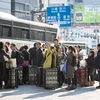 Khách du lịch tập trung đông đúc tại các sân bay, ga tàu trên khắp Nhật Bản.(Nguồn: AFP)