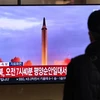 Triều Tiên phóng tên lửa đạn đạo bay qua lãnh thổ Nhật Bản. (Nguồn: AFP/TTXVN) 