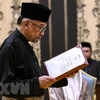 Tân Thủ tướng Malaysia Anwar Ibrahim tại lễ tuyên thệ nhậm chức ở Kuala Lumpur, Malaysia, ngày 24/11/2022. (Ảnh: AFP/TTXVN) 