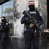 Cảnh sát El Salvador duy trì an ninh tại San Salvador. (Nguồn: Sky News) 