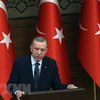 Tổng thống Thổ Nhĩ Kỳ Recep Tayyip Erdogan phát biểu tại thủ đô Ankara. (Ảnh: AFP/TTXVN)
