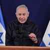 Thủ tướng Israel Benjamin Netanyahu phát biểu họp báo ở Tel Aviv ngày 18/11/2023. (Ảnh: THX/TTXVN)