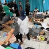 Bệnh nhân tại bệnh viện của Indonesia ở Jabaliya. (Nguồn: Reuters)