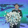 Bộ trưởng Bộ Quốc phòng Phan Văn Giang phát biểu tại buổi lễ. (Ảnh: Hoàng Ngọc /TTXVN)