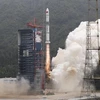 Tên lửa Trường Chinh-2C được phóng lên quỹ đạo từ Trung tâm phóng vệ tinh Tây Xương, tỉnh Tứ Xuyên, Trung Quốc. (Ảnh: THX/TTXVN)
