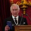 Vua Charles III phát biểu trước Hội đồng Tấn phong ở London, Anh. (Ảnh tư liệu: AFP/TTXVN)