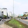 Khu vực điểm đầu dự án cầu đường Nguyễn Khoái. (Ảnh: Tiến Lực/TTXVN)
