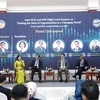 Thống đốc Ngân hàng Nhà nước Việt Nam Nguyễn Thị Hồng dẫn đầu đoàn đại biểu Việt Nam tham dự Hội thảo với vai trò diễn giả chính. (Ảnh: Phạm Kiên/TTXVN)
