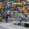 Dây chuyền sản xuất ô tô của Hyundai Thành Công. (Ảnh minh họa: Đức Phương/TTXVN)