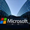 Biểu tượng Microsoft tại trụ sở ở Paris, Pháp. (Ảnh minh họa: AFP/TTXVN)