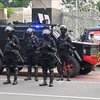 Lực lượng đặc nhiệm Indonesia ở Jakarta. (Ảnh: AFP/TTXVN)