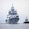  Chú thích ảnh Nhóm tàu tác chiến Hải quân số 1 (SNMG1) của Tổ chức Hiệp ước Bắc Đại Tây Dương (NATO) tới biển Baltic để tham gia tập trận với các nước đối tác, ngày 14/4/2022. (Ảnh: Aleksander Espenberg/mil.ee/TTXVN) 