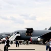 Các loại máy bay vận tải quân sự tại Triển lãm hàng không vũ trụ ILA Berlin 2024. (Ảnh: Phương Hoa/TTXVN)