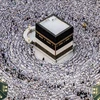 Các tín đồ Hồi giáo cầu nguyện tại Đền thờ Lớn ở thánh địa Mecca, Saudi Arabia trước lễ hành hương Hajj, ngày 11/6/2024. (Ảnh: AFP/TTXVN)