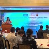Bà Vũ Nhật Hà, đại diện Đại sứ quán Việt Nam tại Nhật Bản, phát biểu khai mạc diễn đàn. (Ảnh: Xuân Giao/TTXVN)