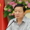 Phó Thủ tướng Trần Hồng Hà chủ trì cuộc họp về Đề án thành lập thị trường carbon. (Ảnh: TTXVN phát) 
