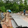 Căn nhà của ông Nguyễn Ngọc Phúc (sinh năm 1972) ở xã Long Hưng A, huyện Lấp Vò bị sập hoàn toàn vì dông lốc. (Ảnh: Nhựt An/TTXVN)