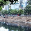 Bờ kè sông Tô Lịch, đoạn qua phường Kim Giang, quận Thanh Xuân. (Nguồn: TTXVN)