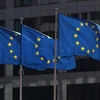 Cờ Liên minh châu Âu tại Brussels (Bỉ). (Ảnh: Reuters)