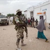 Binh sỹ tuần tra tại thị trấn Banki, Đông Bắc Nigeria. (Ảnh minh họa: AFP/TTXVN)