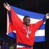 VĐV Mijain Lopez Nunez của Cuba giành huy chương Vàng nội dung vật Hy Lạp - La Mã hạng cân 130kg nam tại Olympic Paris 2024. (Ảnh: Getty Images/TTXVN)