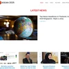 Website “asean.bernama.com”. (Ảnh chụp màn hình)