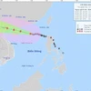 Đường đi của Bão số 3 cập nhật lúc 16 giờ ngày 5/9/2024. (Ảnh: TTXVN phát)