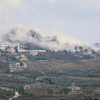 Khói bốc lên sau một vụ không kích ở Palestine. (Nguồn: AFP/TTXVN)