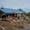 Cảnh tàn phá sau bão Trami tại tỉnh Batangas, Philippines, ngày 25/10/2024. (Ảnh: THX/TTXVN)