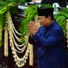 Tân Tổng thống Indonesia Prabowo Subianto tại lễ tuyên thệ nhậm chức trước Quốc hội ở Jakarta. (Ảnh: THX/TTXVN)